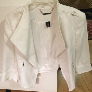 White House Black Market White Jacket